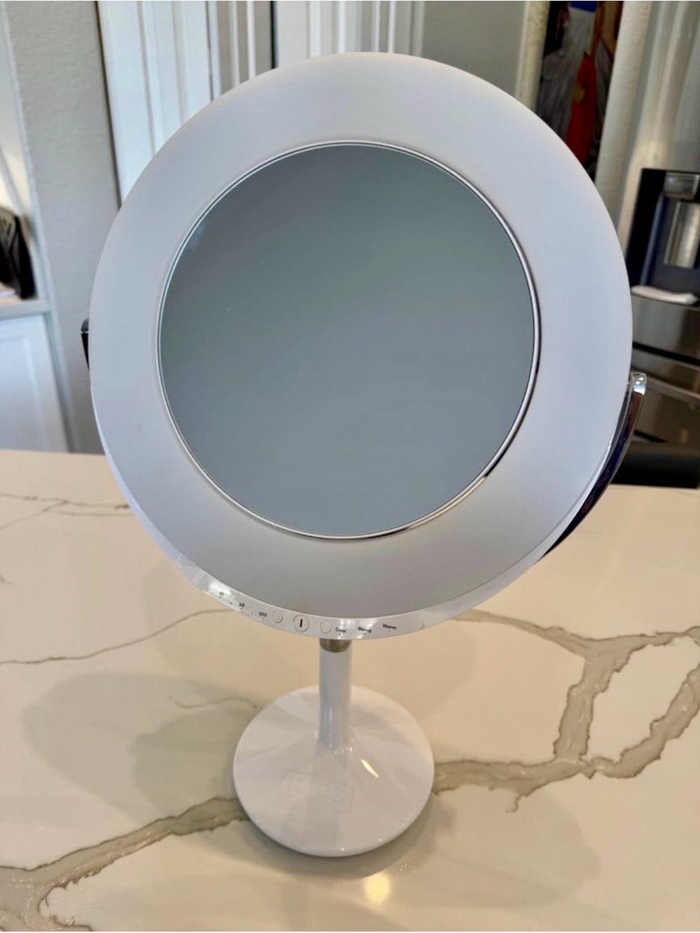 Ilios LED Lighted Vanity Mirror in White